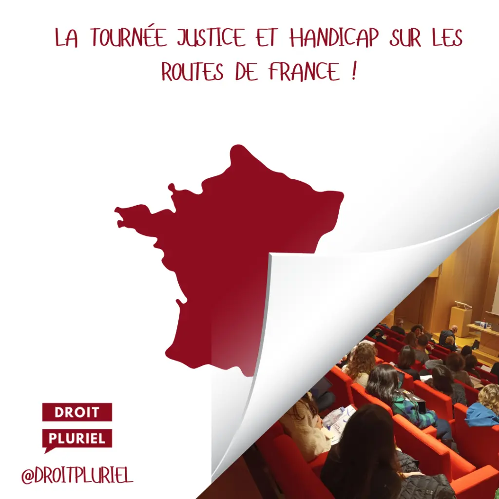 Photo de présentation de la Tournée Justice et Handicap de l'association Droit Pluriel