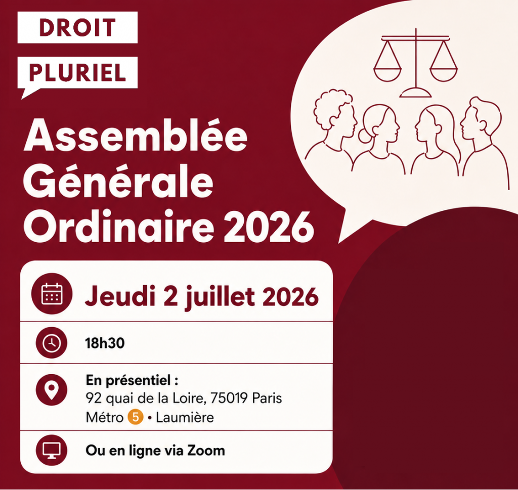 Assemblée Générale Droit Pluriel 2026